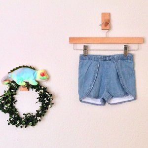 True Craft Toddler Girls Chambray Shorts